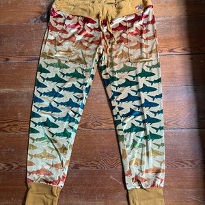 BNWT Aviator Nation Velour Shark joggers